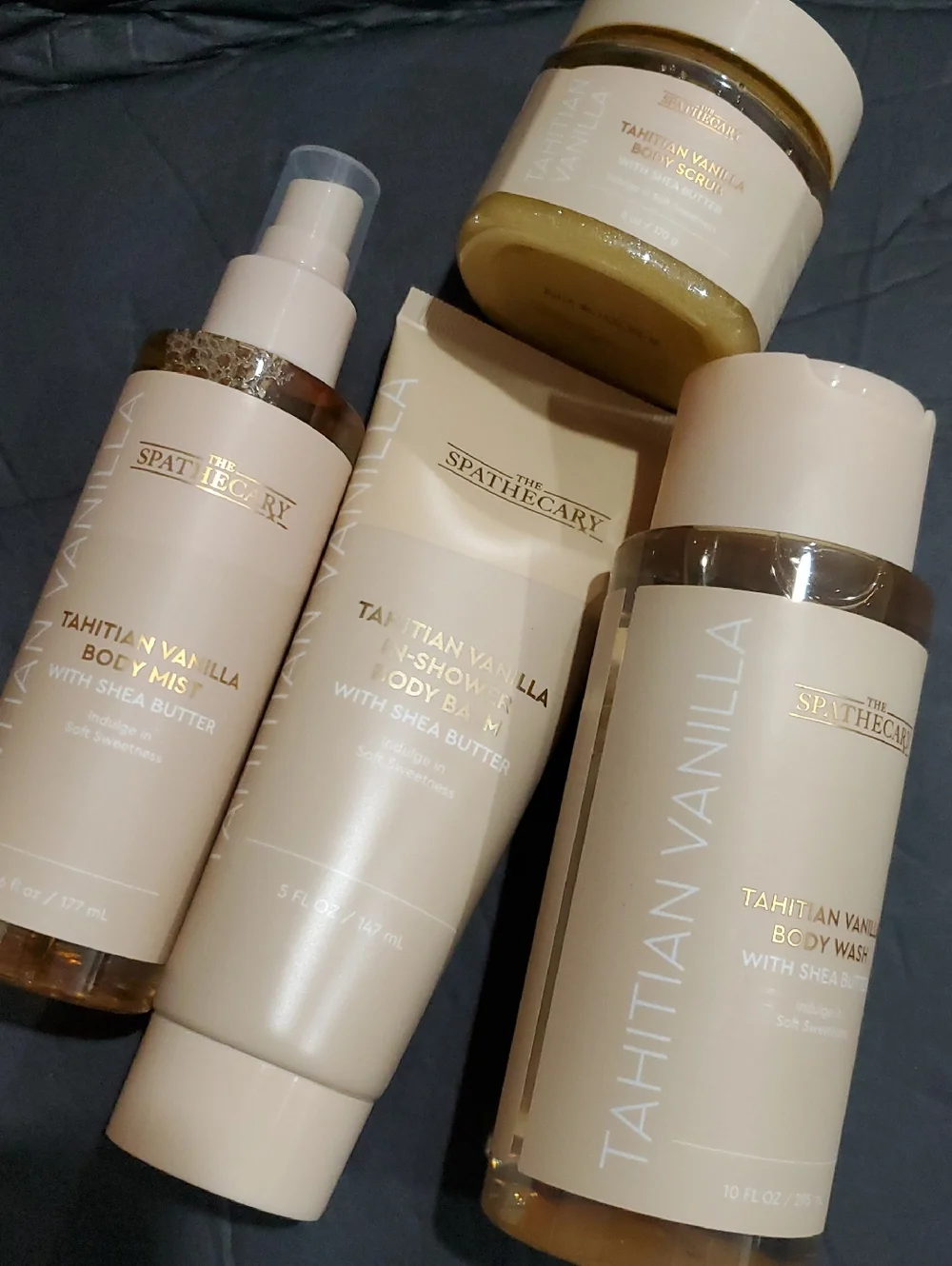 2 piece Tahitian‎ Vanilla shea butter infused bath and body shower skin care set